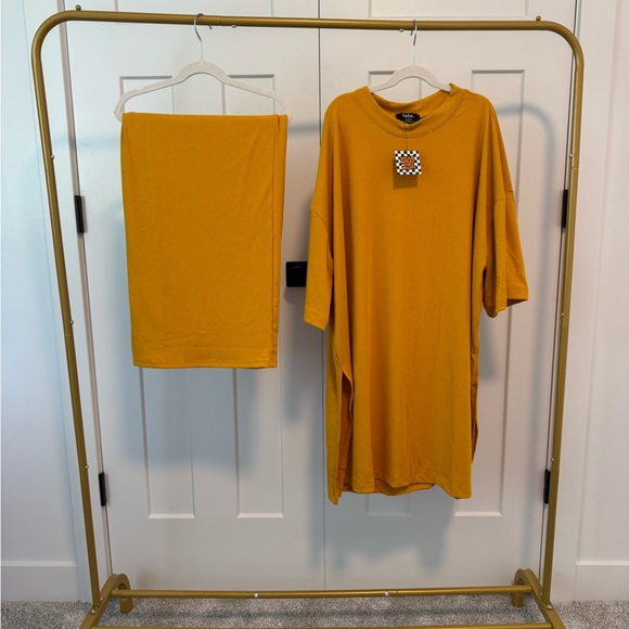 *SOLD OUT ONLINE* Dressed in LALA Ribbed Playsuit in Golden Yellow - Picture 4 of 5